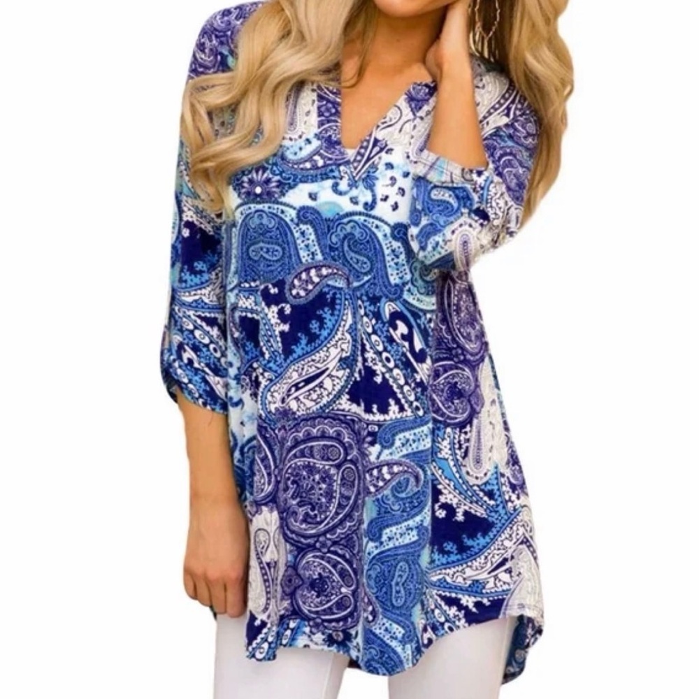 Paisley Tunic Top - Picture 2 of 2